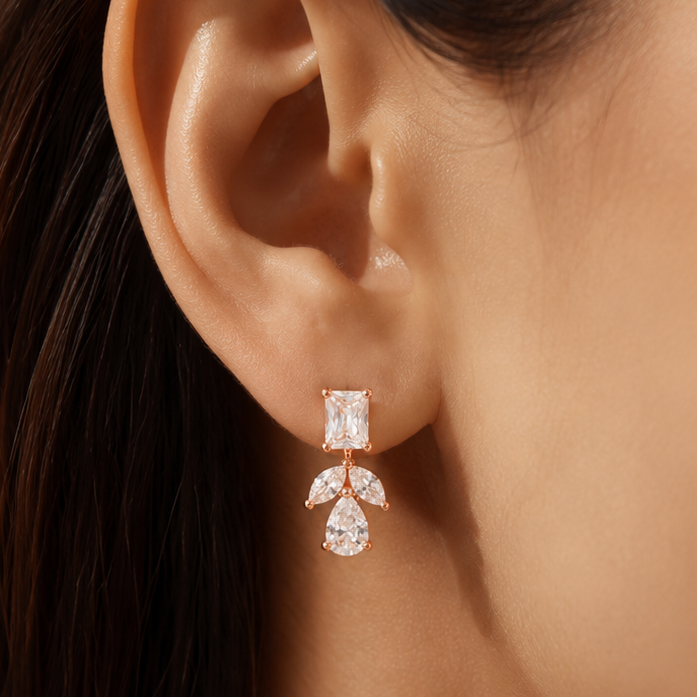 White Drop Earring 925 Sterling Silver