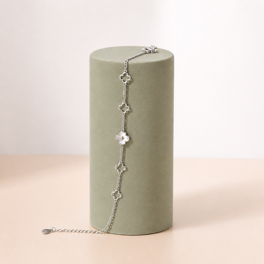 Clover Whisper Bracelet 925 Silver for Women | Ivaana Silver