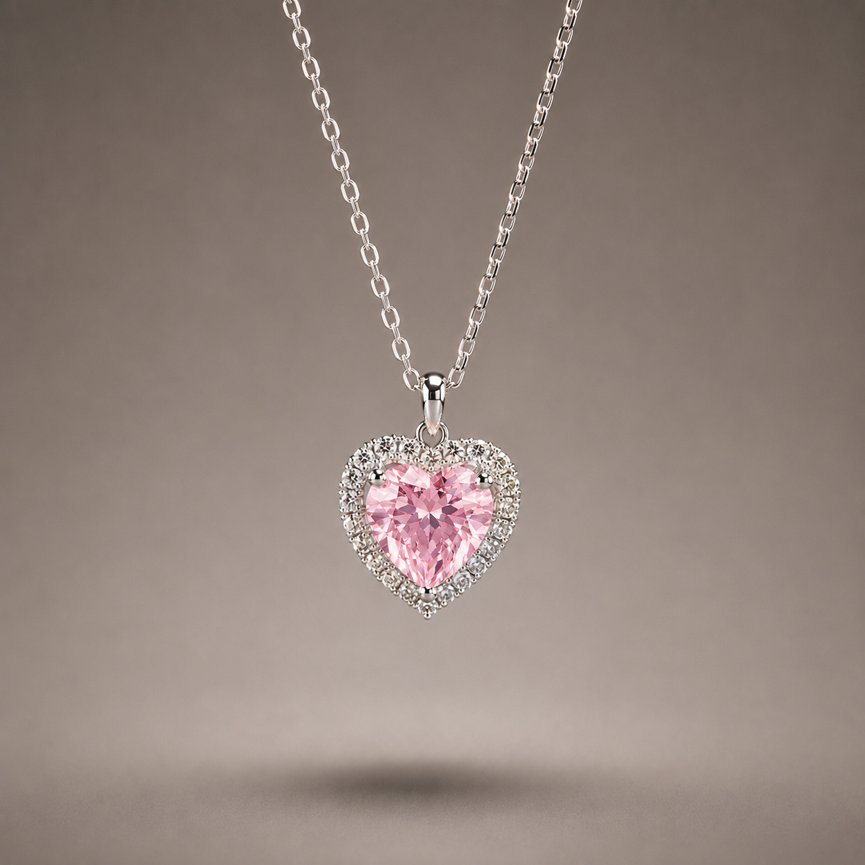 Sweetheart Sparkle Pendant Necklace 925 Silver for Women | Ivaana Silver